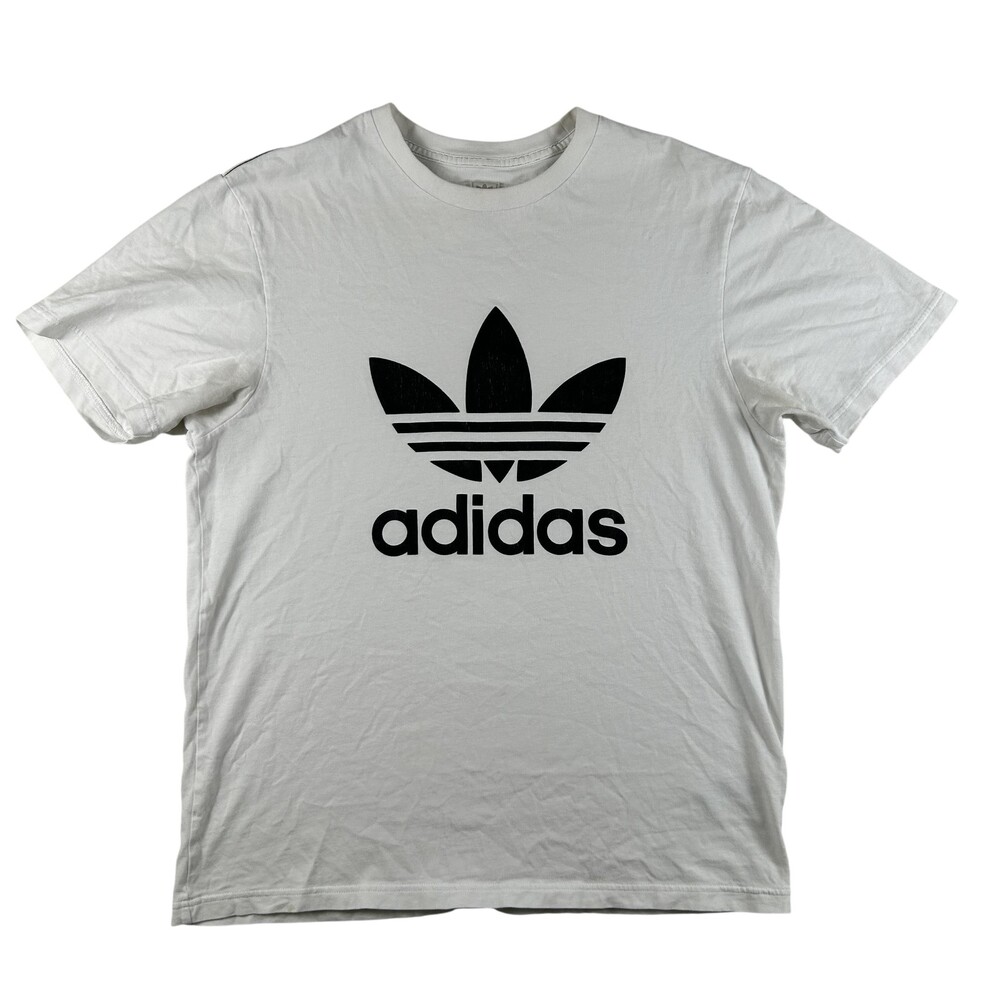 Vtg Adidas Shirt Mens Large Trefoil Logo Graphic Tee Originals Cotton Retro Y2K